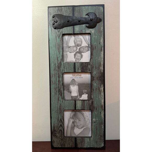 Design Home Decorative Picture Frame 3 Openings Photo Frame 5" x 5" Hinge - Picture 1 of 9